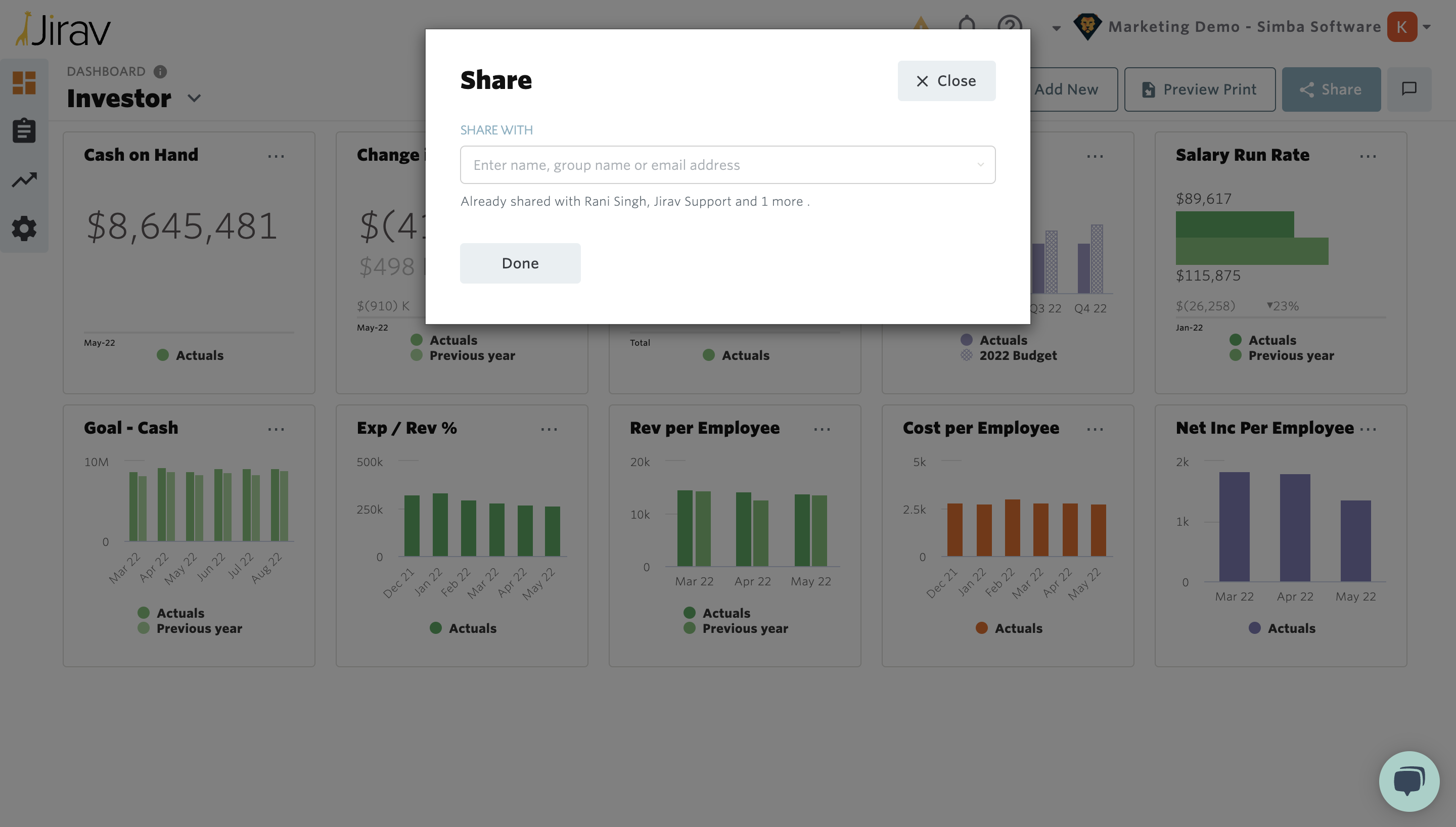 jirav-investor-dashboard-share