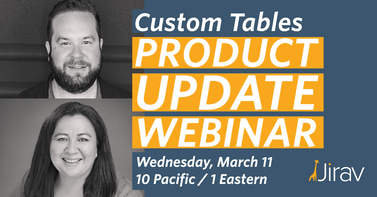 Join our Product Update Webinar on Wednesday, March 11 at 10 am Pacific / 1 pm Eastern
