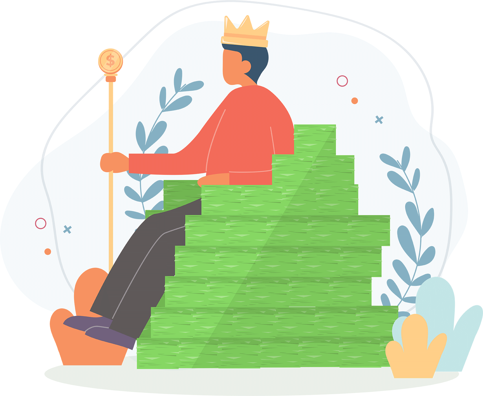 The king of cash knows where his money is going.