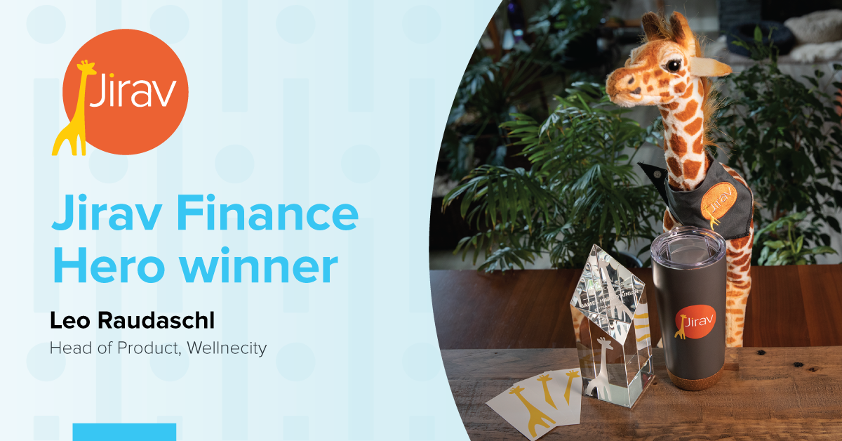 Leo Raudaschl of Wellnecity wins the December Jirav Finance Hero award